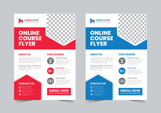 New Online Course Flyer Template | A4 | Print Ready
