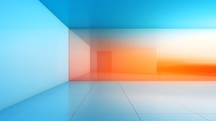 Abstract Design Background, Gradient frosted glass effect virtual background, bright, blue, orange, white. For Design, Background, Cover, Poster, Banner, PPT, KV design, Wallpaper