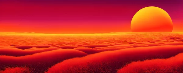 Fotobehang psychedelic thermal vision landscape © Stefan Schurr