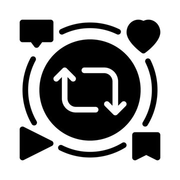 retweet glyph icon