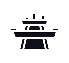 silhouette travel icons set vector