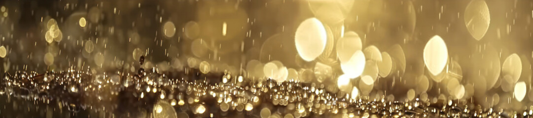 Detailed view of rain drops on a window, reflecting morning light in a summer setting
