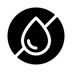 no liquids glyph icon