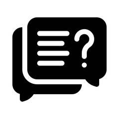 questions glyph icon