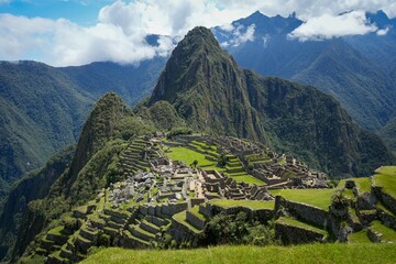 Machu Picchu Citadel amongst Cloud Forest - Mountain Sanctuary of Peru, Andean Culture