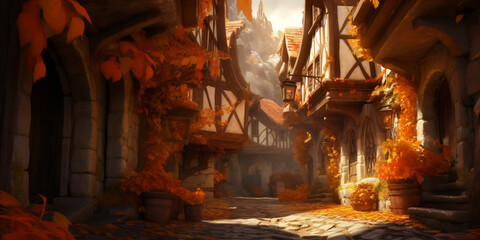Obraz premium medieval fantasy city
