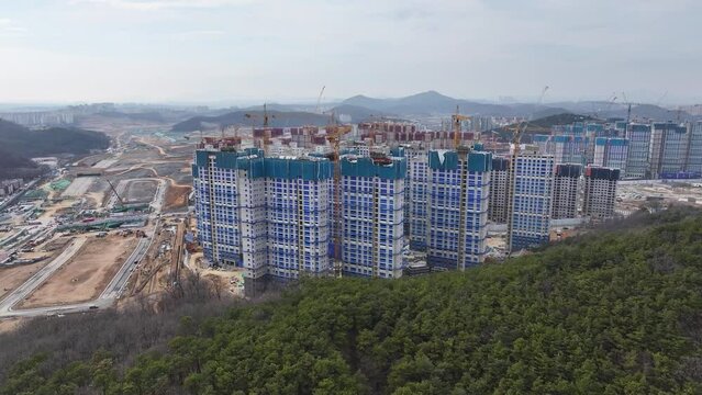 South Korea Incheon Seo Gu Bulo Dong, Jeil Pyeongchae, Geomdan 1st Apartment Construction Site
