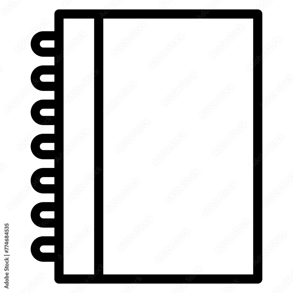 Poster notebook, notepad icon