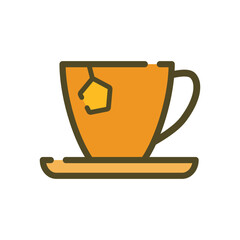 tea mug icon design vector template
