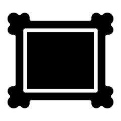picture frame or hanging photo frame icon in