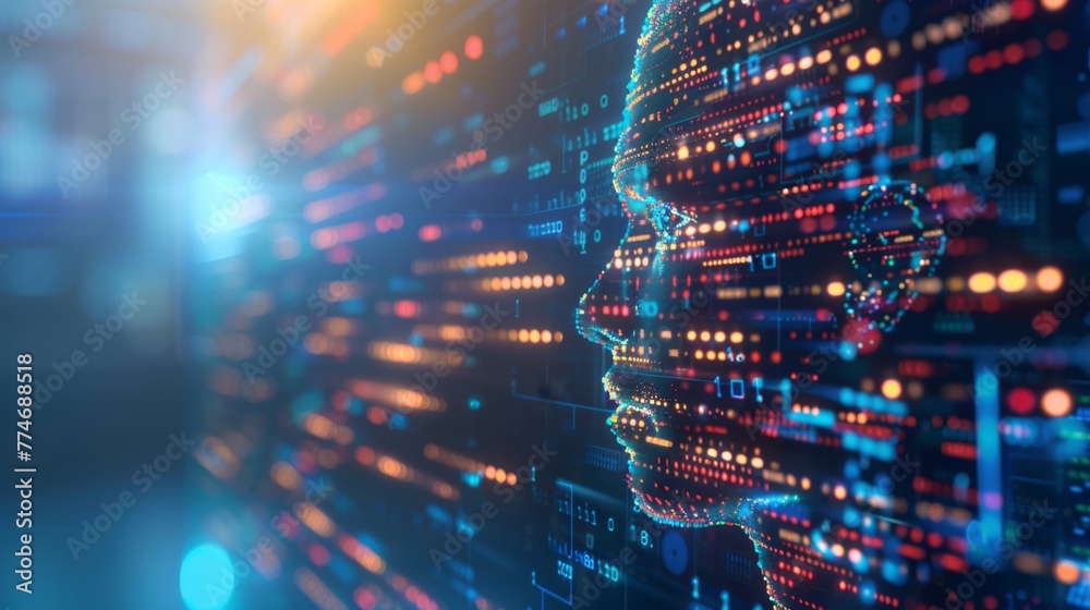 Poster Digital Representation of Artificial Intelligence Advancements in Technology