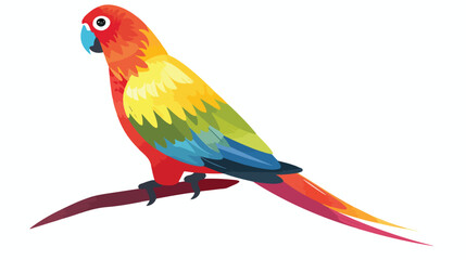 Vector illustration of parrot bird colorful flat vector