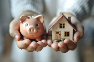 House saving and Real Estate and Insurance concept