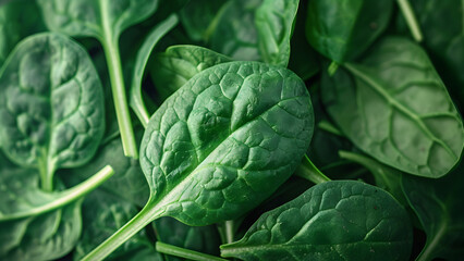 Obraz premium Verdant Spinach Leaves
