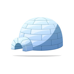 Igloo vector isolated on white background.