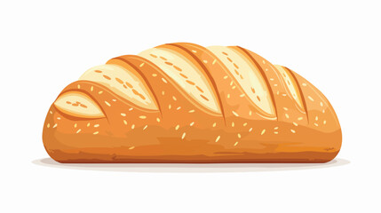 White bread whole grain long loaf bakery pastry.  - obrazy, fototapety, plakaty