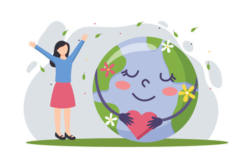 Earth Day Flat Illustration Design