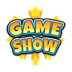 3D Game show text poster