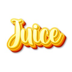 3D Juicy text poster art