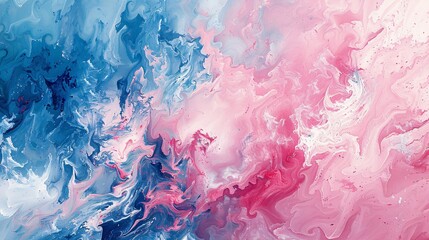 Pink and Blue Abstract Artwork A Colorful Expression of Emotions Generative AI