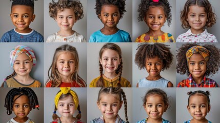 Smiling Children of Diverse Backgrounds Generative AI