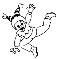 Joker illustration with vector art and silhouette 