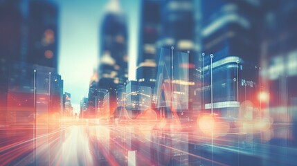 Compliance concept: silhouetted businessperson against blurred urban lights - corporate governance and ethics in business environment

