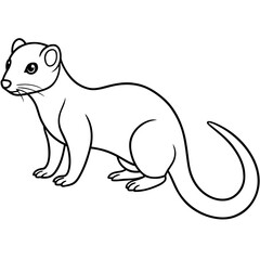 illustration of a mongoose with vector art