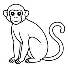 monkey vector art with silhouette 