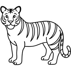 tiger cartoon isolated on white