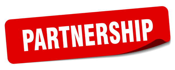 partnership sticker. partnership label