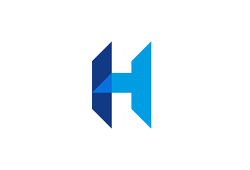 Abstract Geometric Letter H logo Template