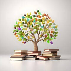 International Literacy Day Concept with Tree with Books
