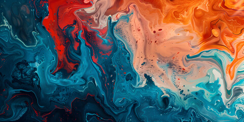 A mixture of acrylic paints many colored background, Beautiful abstraction of liquid paints.
