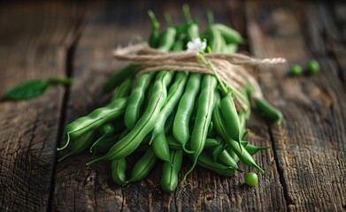Green Beans in a Bunch A Fresh and Nutritious Choice for a Healthy Lifestyle Generative AI