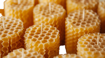 A cluster of honeycombs adorned with protruding pins in a mystical setting