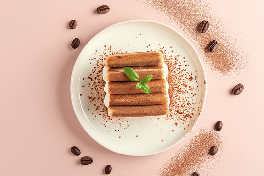 Tiramisu (coffee-flavored dessert made with ladyfingers, mascarpone, and cocoa)
