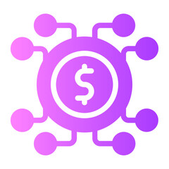 dollar gradient icon