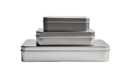 Three tin cans stacked on top of each other