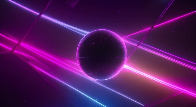 Video. Pulsating sphere. Equalizer. 