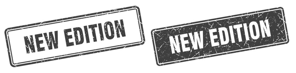 new edition stamp set. new edition square grunge sign