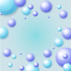 Background of gradient spheres. Vector