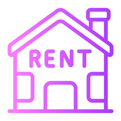 Obraz premium rent gradient icon