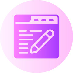 blogging gradient icon