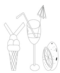 Cocktail Coloring Book Page For Kids