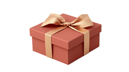 Obraz premium A red box adorned with a shimmering gold ribbon and bow