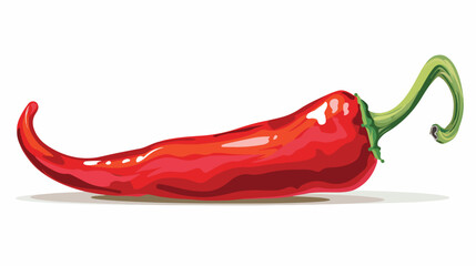 One red bitter pepper vector flat vector - obrazy, fototapety, plakaty