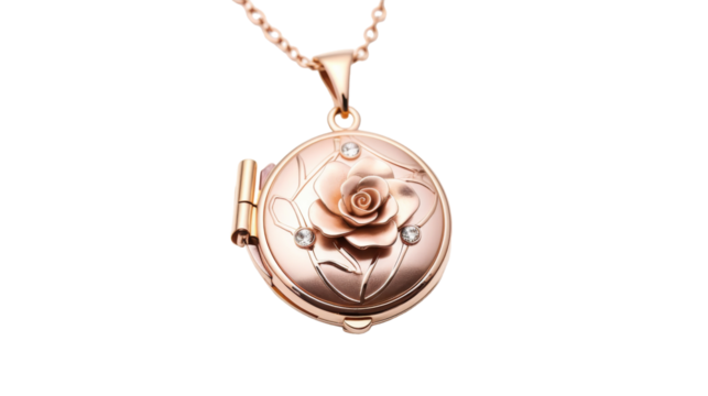 A rose-shaped lock adorned with a shimmering chain, symbolizing everlasting love and security