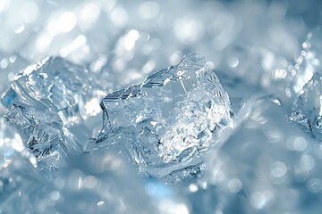 Obraz premium Icy Reflections of the Modern World A Crystal Clear View of the Month's Highlights Generative AI