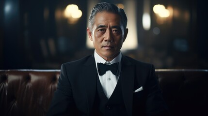 Sharp-Dressed Japanese Executive with Clean Look